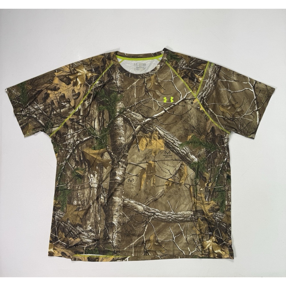 Under Armour Mens 3XL Realtree Xtra Camo T Shirt Scent Control Hunting Tee